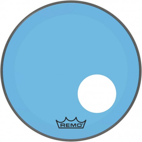 Peau Remo colortone Powerstroke 3 percée 18 pouces bleue