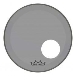 Peau Remo colortone Powerstroke 3 percée 18 pouces Smoke gris