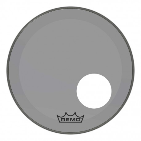 Peau Remo colortone Powerstroke 3 percée 18 pouces Smoke gris