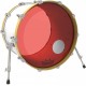 Peau Remo colortone Powerstroke 3 percée 20 pouces rouge