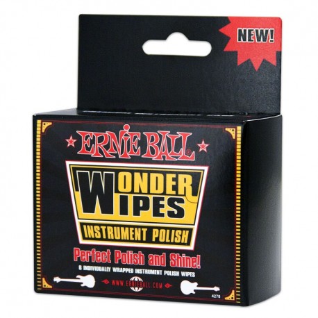 Pack de 6 lingettes polish Ernie Ball Wonder Wipes