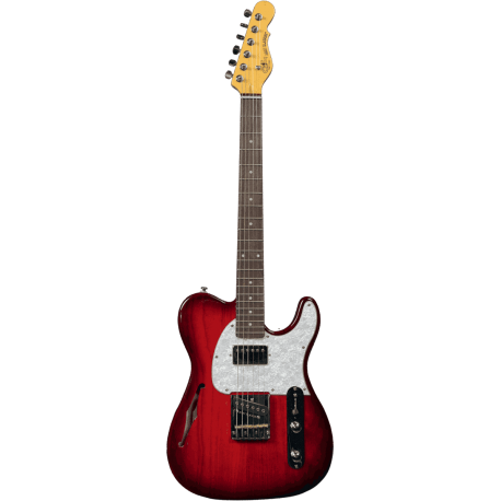 Guitare électrique G&L Tribute ASAT Classic Bluesboy Semi-Hollow Redburst