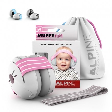 Casque anti-bruit bébé Alpine Muffy Baby rose