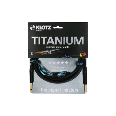 Cable jack guitare Klotz Titanium 6 metres