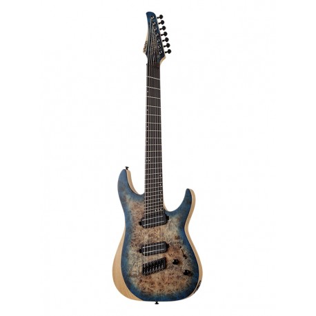 Guitare électrique Schecter Reaper 7 multi scale - Sky Burst