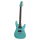 Guitare électrique Schecter C-6 Deluxe - Satin Aqua