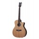 Guitare folk Schecter Acoustique Deluxe pan coupé Natural Satin
