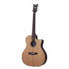 Guitare folk Schecter Acoustique Deluxe pan coupé Natural Satin