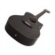 Guitare folk Schecter Deluxe pan coupé Satin See Thru Black