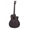 Guitare folk Schecter Deluxe pan coupé Satin See Thru Black