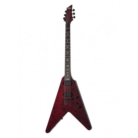 Guitare électrique Schecter Apocalypse V-1 chevalet fixe - Red Reign