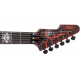 Guitare électrique Schecter BalSac E-1 Floyd Rose signature Black Orange Crackle