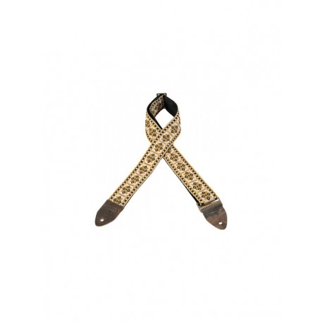 Sangle Levy's 5 cm tissu avec motifs Hootenany dos cuir