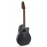 Guitare électro-acoustique 12 cordes Applause AB2412II-5S black satin