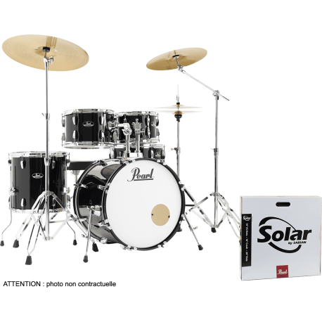 Batterie Pearl Roadshow fusion 20 pack 3 cymbales jet black