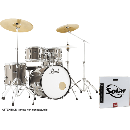 Batterie Pearl Roadshow fusion 20 pack 3 cymbales Bronze metallic