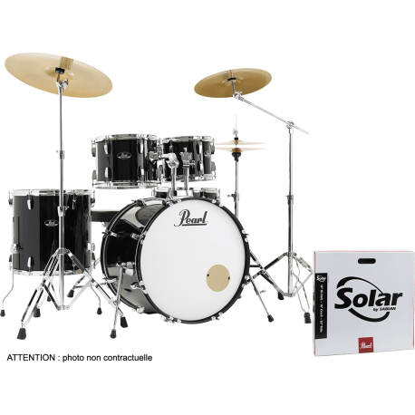 Batterie Pearl Roadshow rock 22 pack 3 cymbales Jet Black