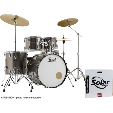Batterie Pearl Roadshow rock 22 pack 3 cymbales Bronze metallic