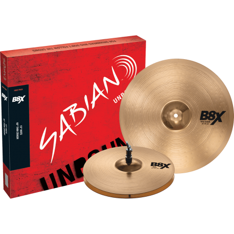 Pack cymbales Sabian B8X first 13, 16 pouces