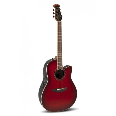 Guitare électro-acoustique Ovation Baladeer Cherry Burst 2771AX-CCB Deep Bowl