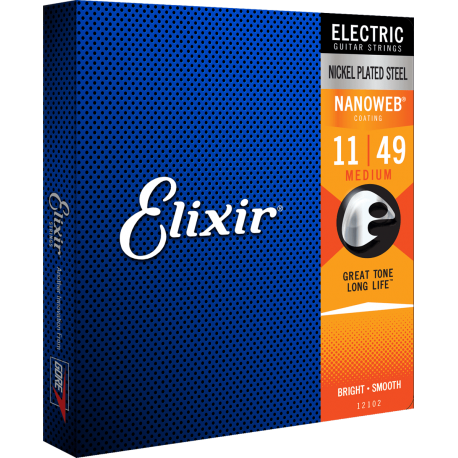 Cordes guitare électrique Elixir Nanoweb 11-49