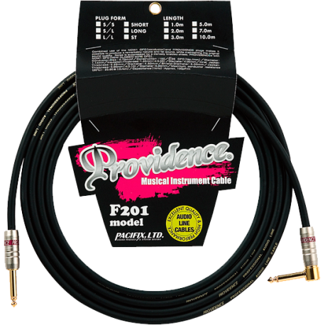 Cable jack coudé guitare Providence Rock F201 3m