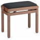 Banquette piano Stagg Merisier assise velour noir