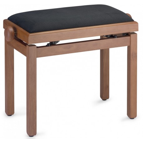 Banquette piano Stagg Merisier assise velour noir