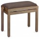 Banquette piano Stagg noyer assise velour brun