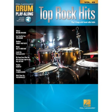 Drum play along Top Rock Hits V.48