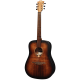 Guitare folk Lag Tramontane T70 Dreadnought Black & Brown
