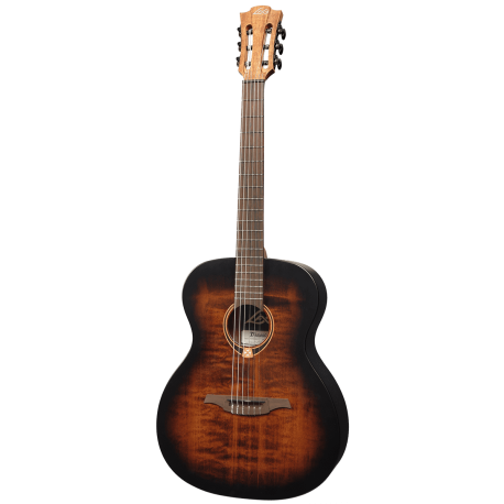 Guitare folk nylon Lag Tramontane TN70 Black & Brown