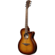 Guitare folk Lag Tramontane T118 auditorium slim Brown shadow