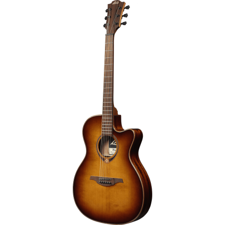 Guitare folk Lag Tramontane T118 auditorium slim Brown shadow