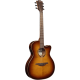 Guitare folk Lag Tramontane T118 auditorium slim Brown shadow