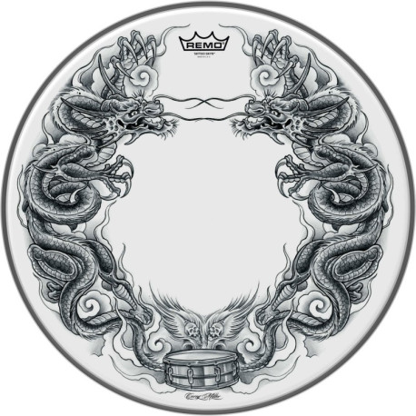 Peau de caisse claire Remo 14" TATTOO SKYN DRAGON SUEDE HD