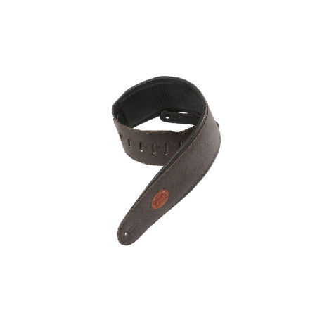 Sangle Levy's 11cm cuir rembourré marron foncé