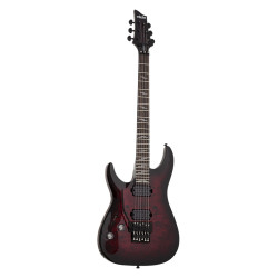 Guitare Schecter Omen Elite 6 Floyd Rose gaucher - Black Cherry Burst
