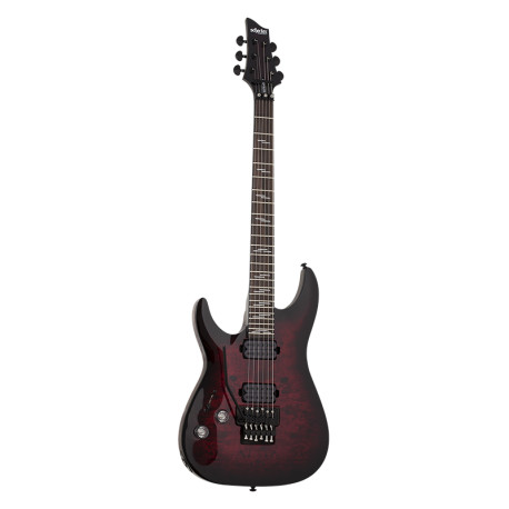 Guitare Schecter Omen Elite 6 Floyd Rose gaucher - Black Cherry Burst