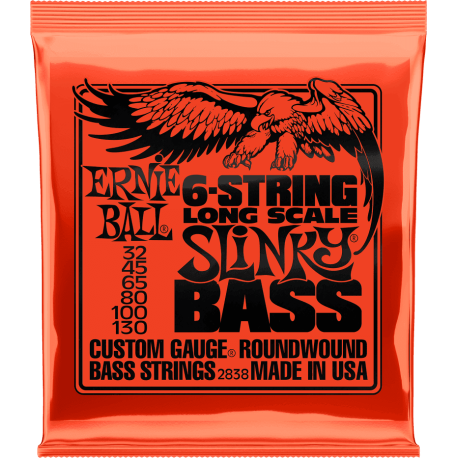 Jeu 6 cordes basse Ernie Ball Slinky 32-130
