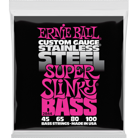 Cordes de basse 45-100 Ernie Ball Stainless Steel Extra Slinky