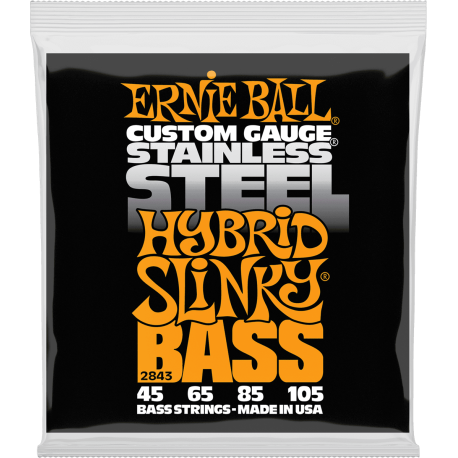 Cordes de basse 45-105 Ernie Ball Stainless Steel Hybrid Slinky