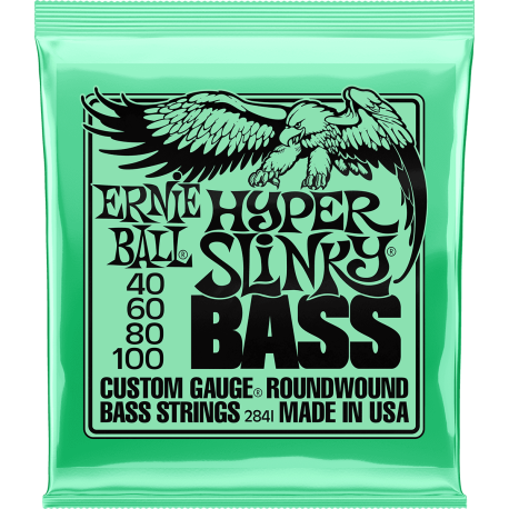 Cordes de basse 40-100 Ernie Ball Hyper Slinky