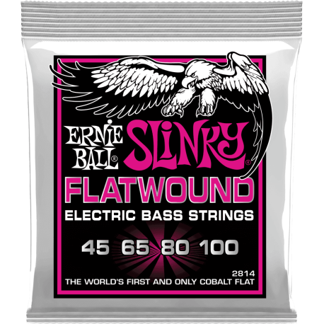 Cordes de basse filets plats Ernie Ball 45-100