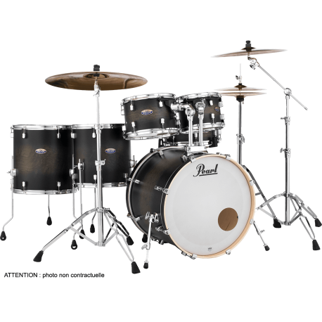 Batterie Pearl Decade Hyper Rock 22" 6 fûts Satin Black Burst
