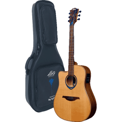 Guitare Smart Lag Lefty HyVibe 15 dread cutaway