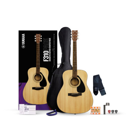 Pack guitare folk Yamaha F310P naturelle