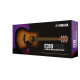 Pack guitare folk Yamaha F310P II Tobacco Burst