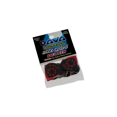 Médiators Dava Jazz Grips Delrin, sachet de 6 pièces