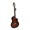 Guitare classique Martinez Hispania Cognac burst slim body